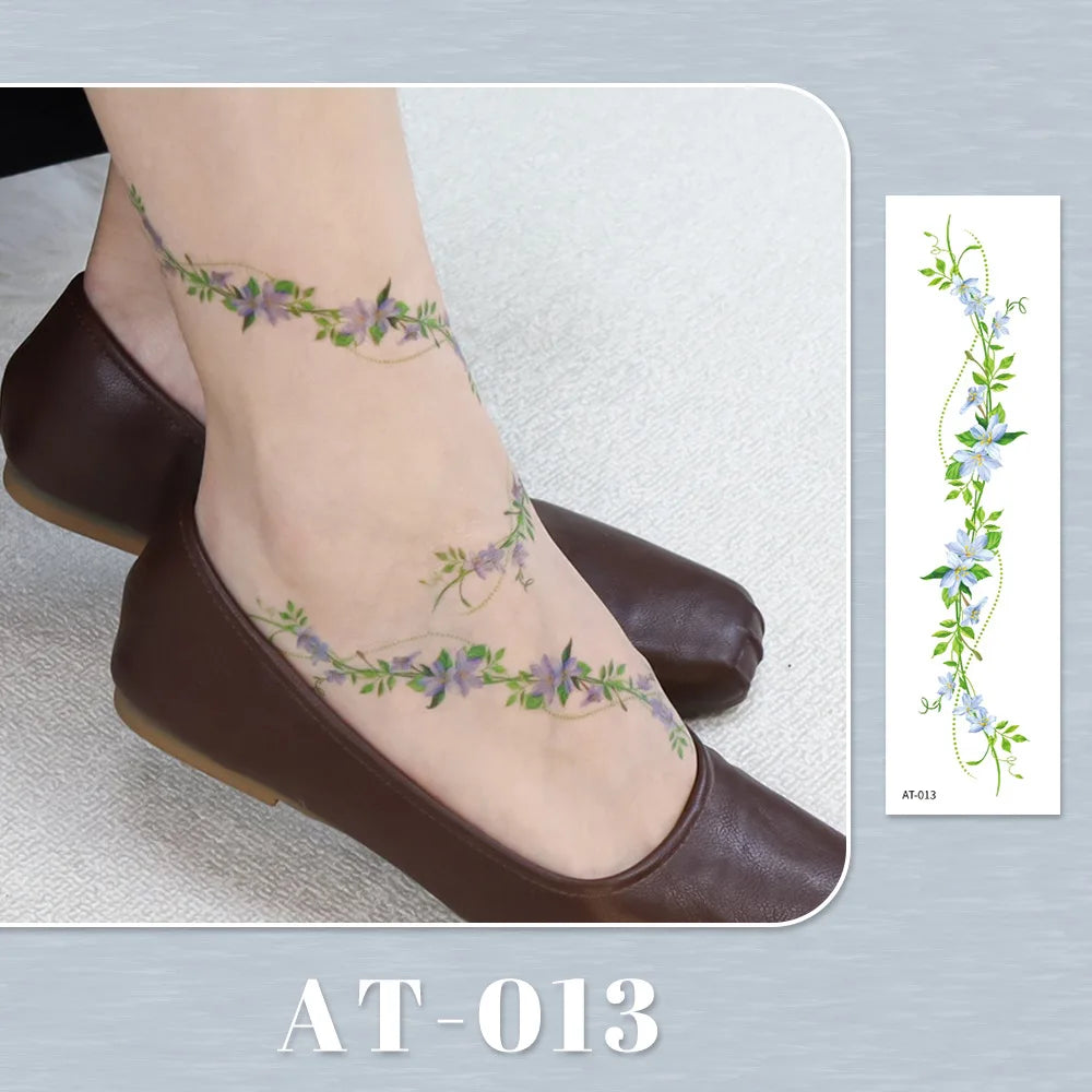 Waterproof Temporary Tattoo Sticker flower Wristband Wrist ankle should Tatto Flash Tatoo Fake Arm Hand Body Tatouage for Women