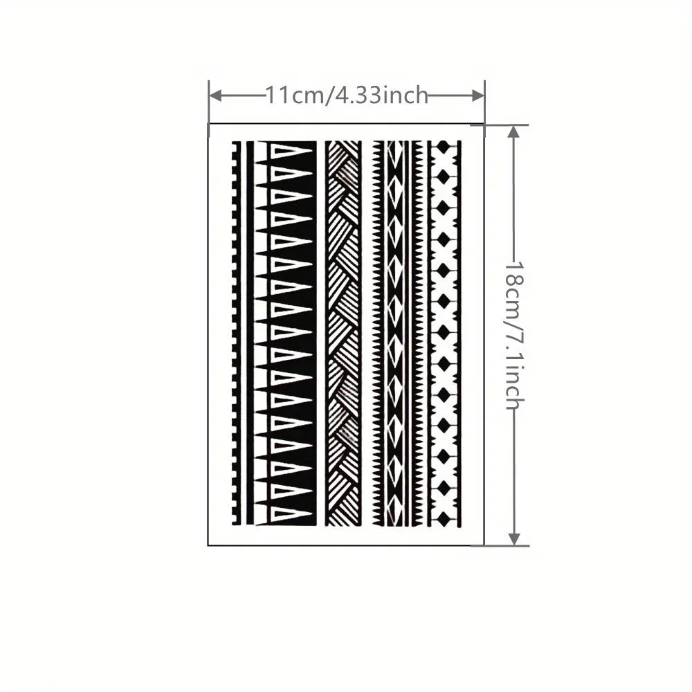 1 Sheet Armband Back Waterproof and Long-lasting Temporary Tattoo