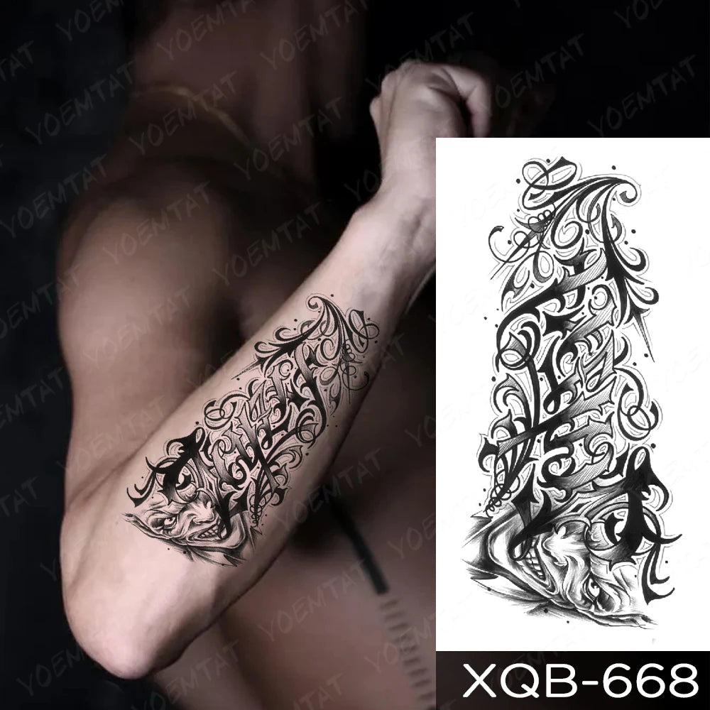 Waterproof Temporary Tattoo Sticker Butterfly Flower Totem Flash Tatto Y2k Style Body Art Arm Leg Waist Fake Tatoo Men Women