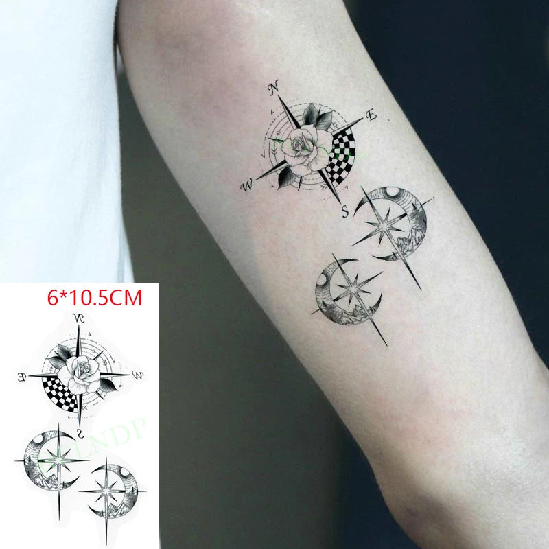 Waterproof Temporary Tattoo Sticker creative crawling black snake personality Flash Tatto Fake Tatoo For Girl Women Men