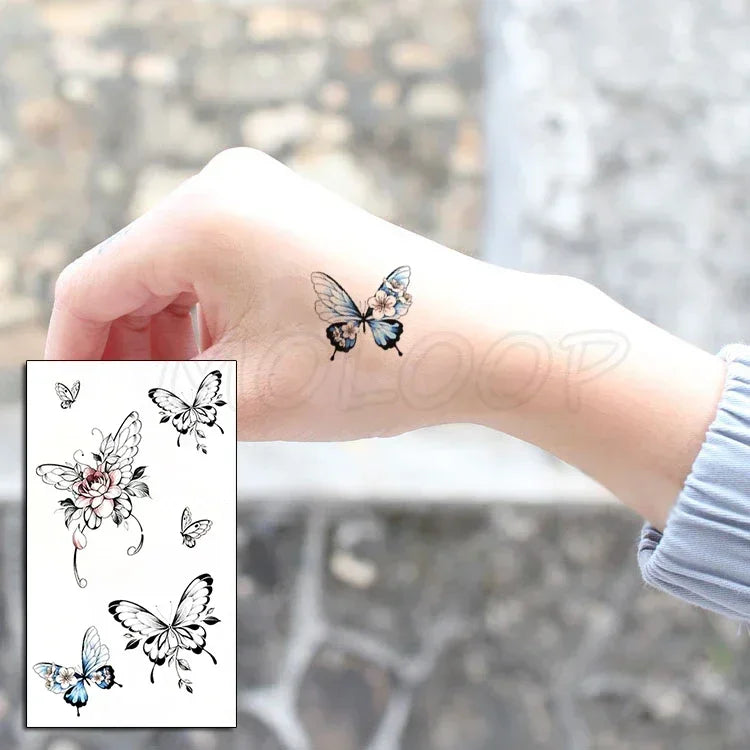 Waterproof Temporary Tattoo Sticker bird animal pattern small Tatoo Stickers Flash Fake Tattoos for girl Men Women kid