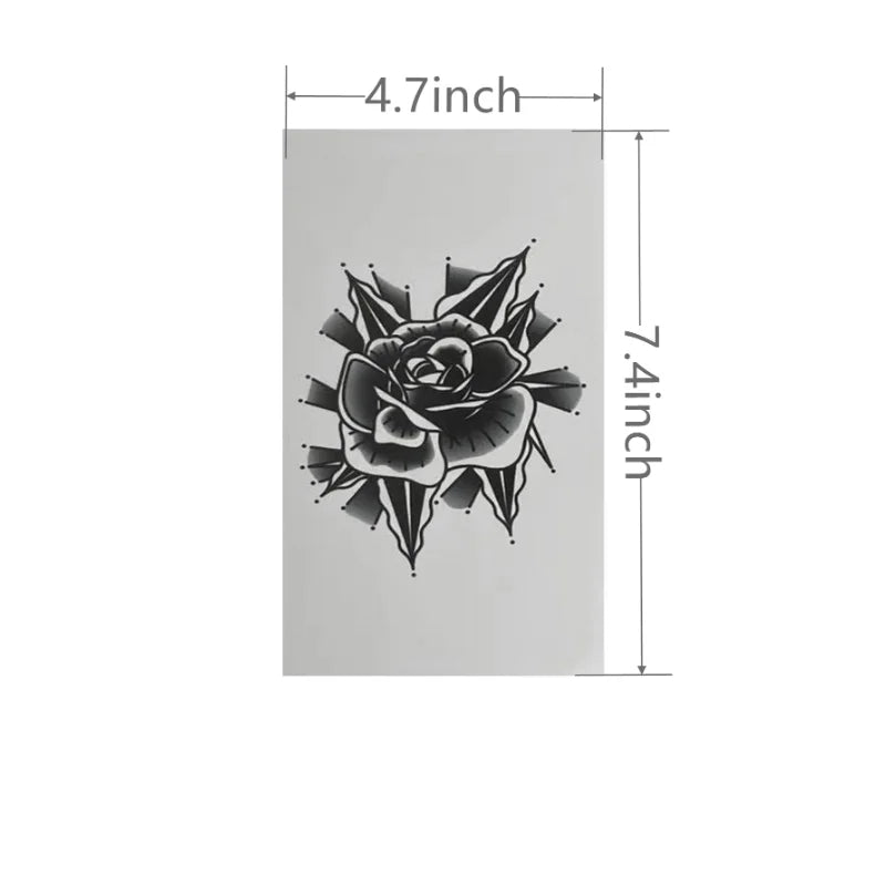 1 Sheet Hand Flower Tattoo Sticker Waterproof Lasting Temporary Tattoo