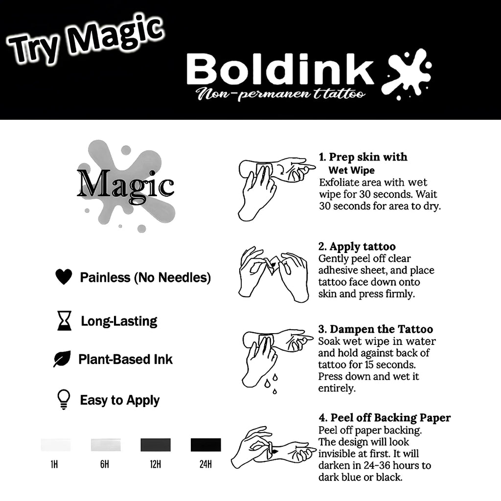 Butterfly Temporary Tattoo,Lasts To 15 Days New Technology Magic Waterproof Semi Permanent Sticker.