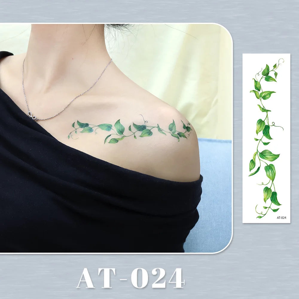 Waterproof Temporary Tattoo Sticker flower Wristband Wrist ankle should Tatto Flash Tatoo Fake Arm Hand Body Tatouage for Women