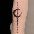 Herbal crescent moon line Temporary Tattoos for Women Arm sexy Waterproof Tattoo Stickers Art Lasting Cover Scars Fake Tattoo