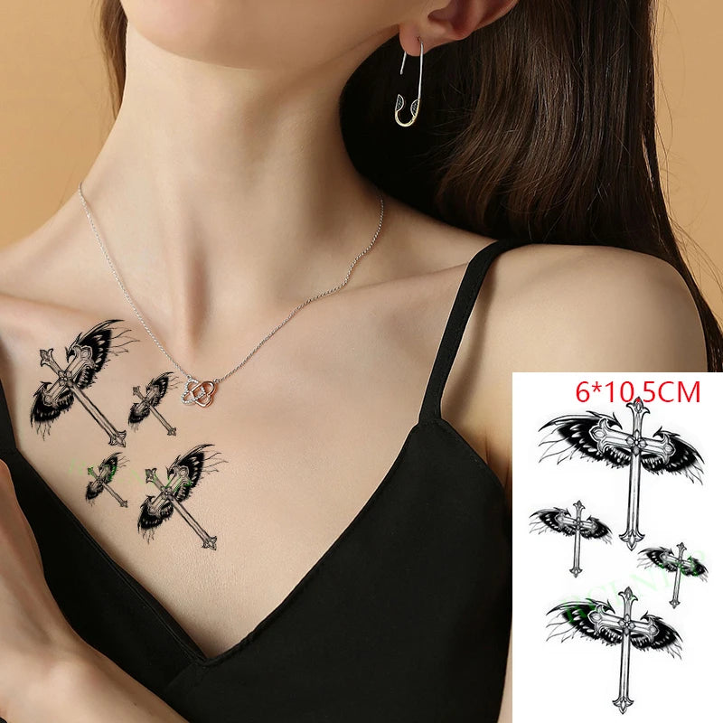 Waterproof Temporary Tattoo Sticker creative crawling black snake personality Flash Tatto Fake Tatoo For Girl Women Men