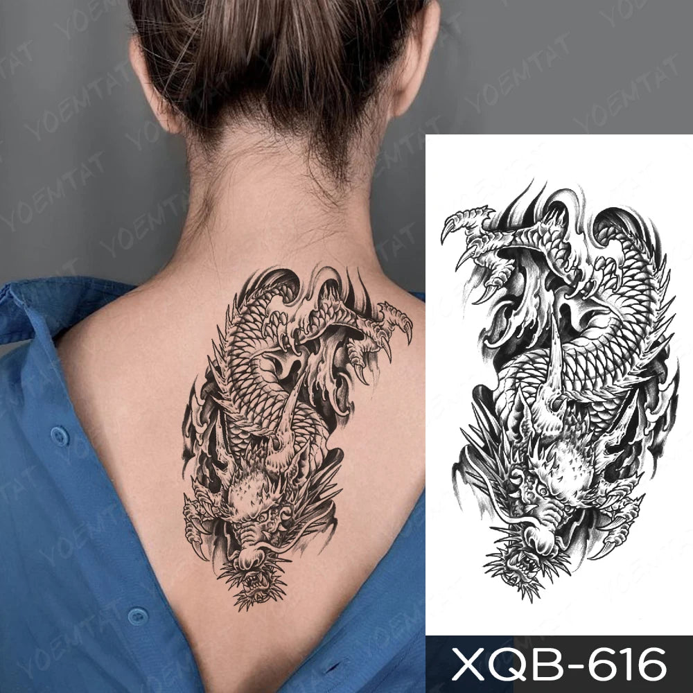 Waterproof Temporary Tattoo Sticker Butterfly Flower Totem Flash Tatto Y2k Style Body Art Arm Leg Waist Fake Tatoo Men Women