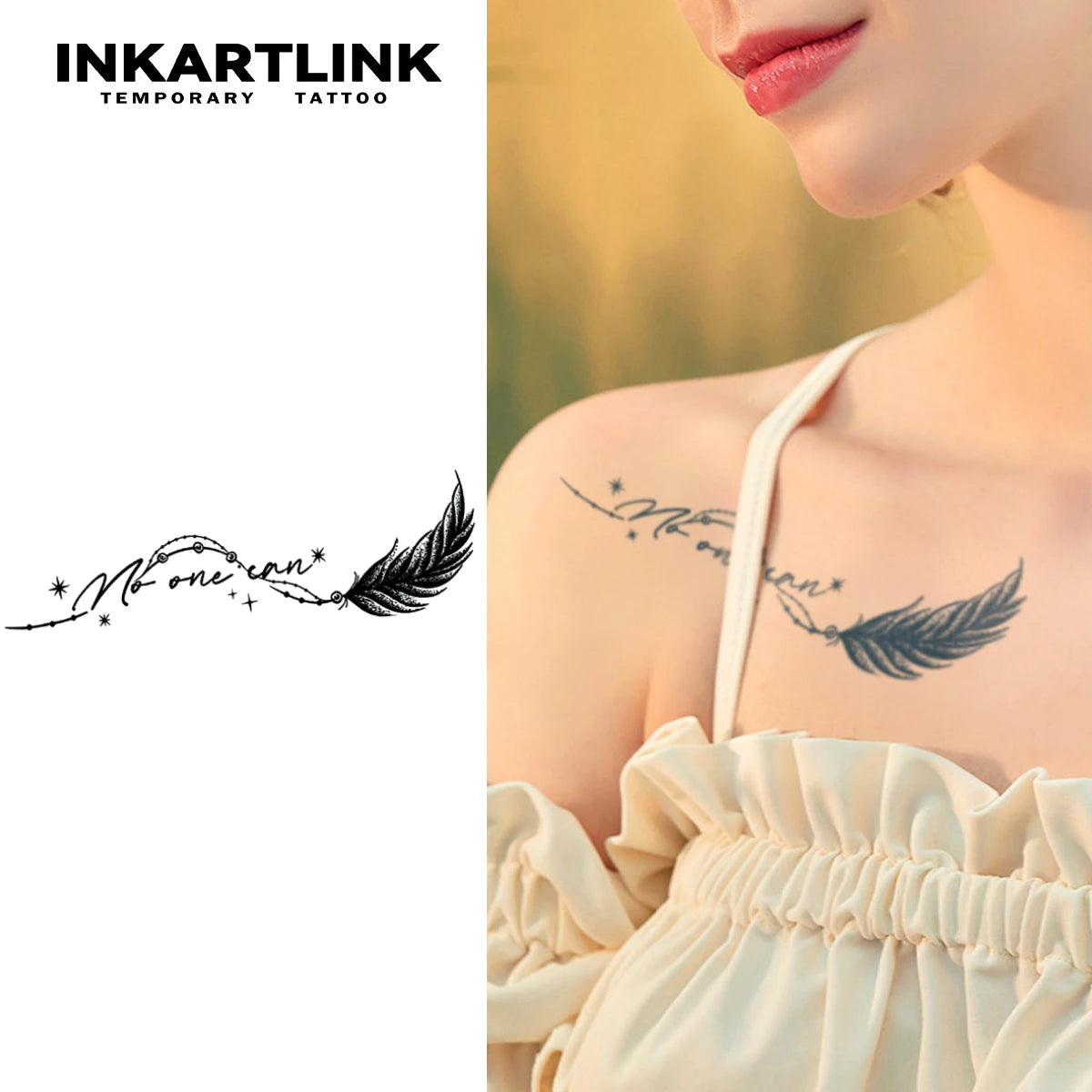 Belief in heart with flowers temporary tattoo stickers, waterproof long-lasting magic tattoo, lasts to 15 days fake tattoo