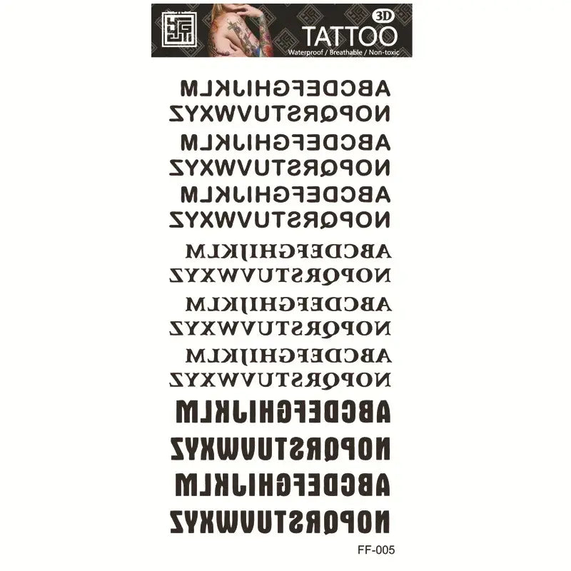 Skin Decals Fake Tattoo Transfers Fake Tattoos Temporary Temporary Tattoos For Fashion Body Art Party