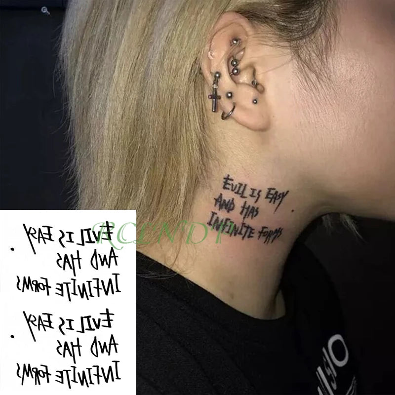 Waterproof Temporary Tattoo Sticker creative crawling black snake personality Flash Tatto Fake Tatoo For Girl Women Men