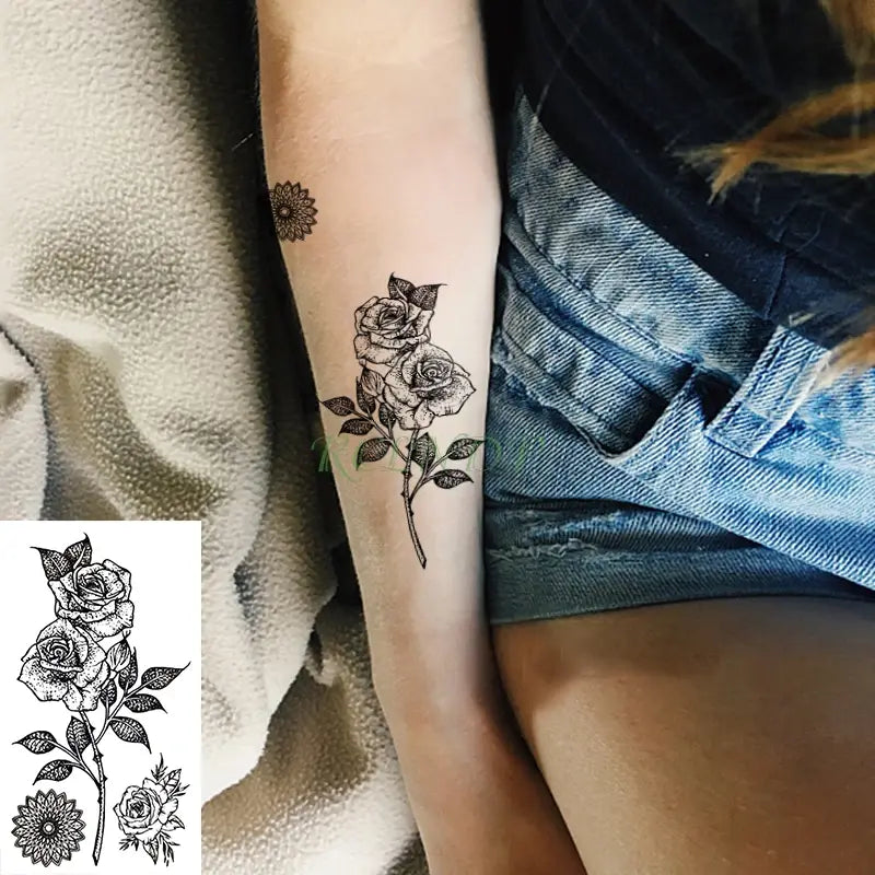 Waterproof Temporary Tattoo sticker whale small fake tatto stickers flash tatoo hand foot tattoos for girl men women kids