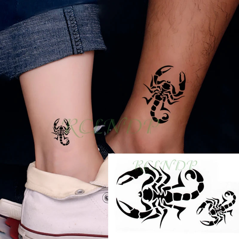 Waterproof Temporary Tattoo Sticker creative crawling black snake personality Flash Tatto Fake Tatoo For Girl Women Men