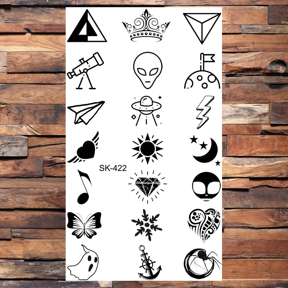 AQ-066 Women Sexy Finger Wrist Flash Fake Tattoo Liberty Small swallow Birds Flying Design Waterproof Temporary Tattoos Stickers