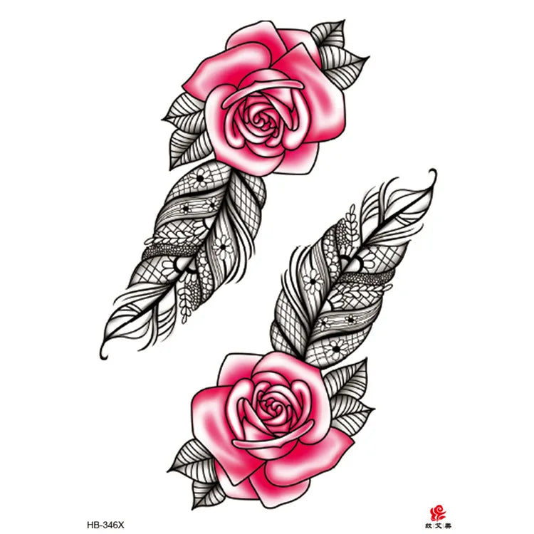Waterproof Temporary Tattoo Sticker Butterfly Flower wing fake tatto flash tatoo tatouage temporaire waist chest for women girl