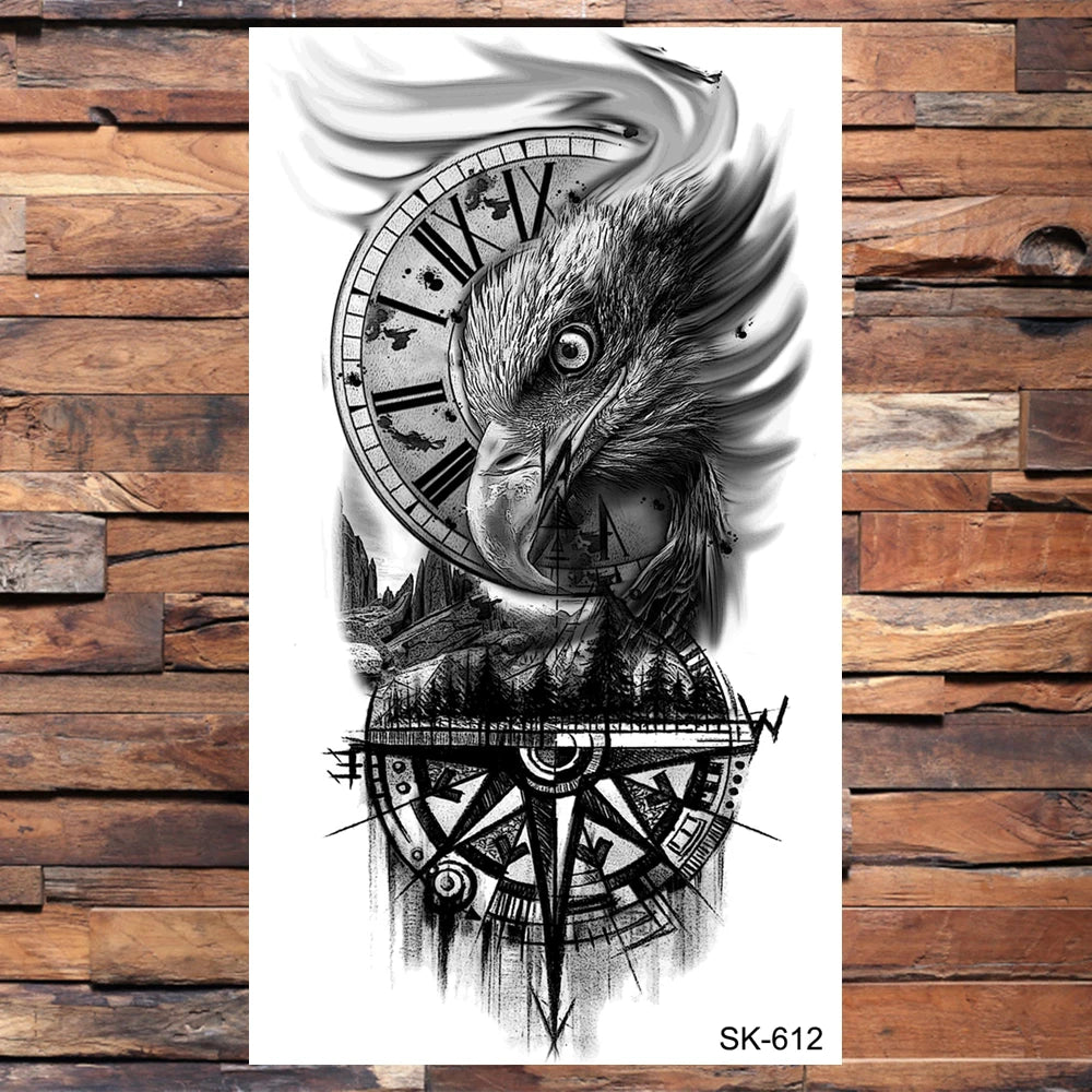 AQ-066 Women Sexy Finger Wrist Flash Fake Tattoo Liberty Small swallow Birds Flying Design Waterproof Temporary Tattoos Stickers