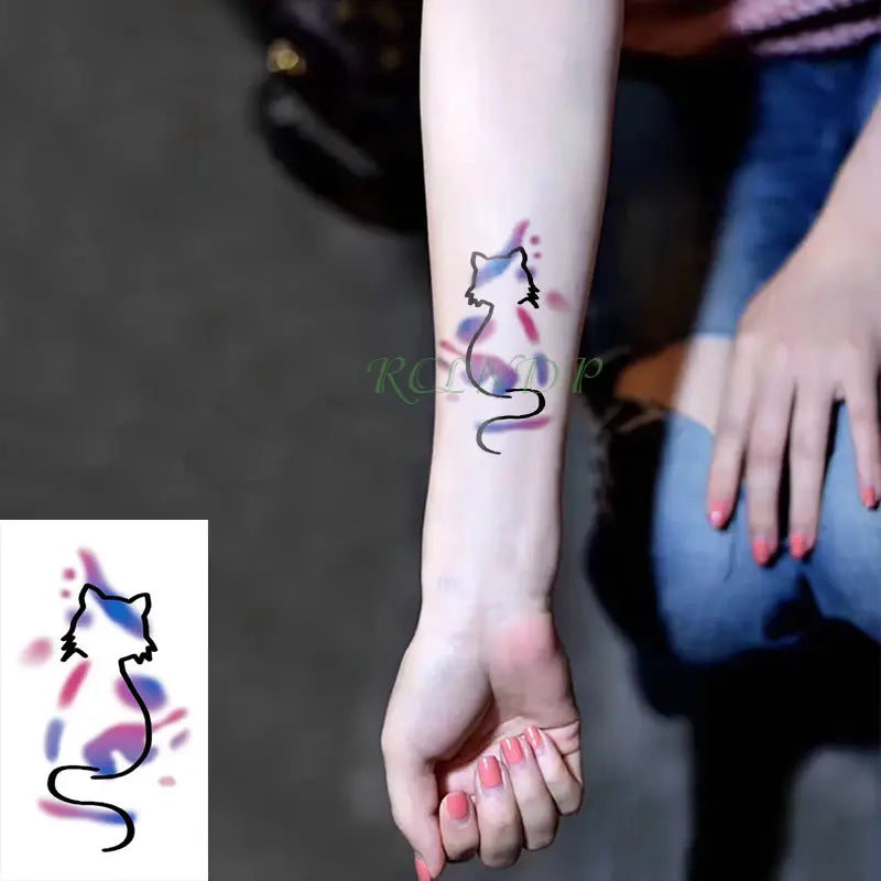 Waterproof Temporary Tattoo sticker whale small fake tatto stickers flash tatoo hand foot tattoos for girl men women kids